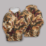 Butterfly Khaki Awesome Unisex 3D Hoodie All Over Print