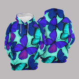 Butterfly Purple Awesome Unisex 3D Hoodie All Over Print