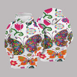 Colorful Butterfly Mandala Pullover Unisex 3D Hoodie All Over Print