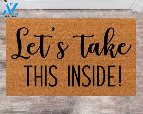 Let's Take This Inside Monogram Rug Closing Gift Funny HouseWarming Gift Wedding Gift New Home Decoration