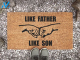 Like Father Like Son - Fathers Day Welcome Doormat - Funny Quote Doormat - Dad Gifts - Grandad Gifts - Grandpa Gifts -