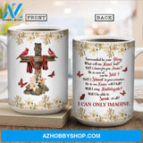 Lily flower frame, Red cardinal, Cross drawing, I can only imagine - Jesus White Mug