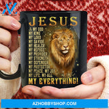 Lion king, Beautiful night, Stars in the sky, Jesus is my everything - Jesus Black Mug