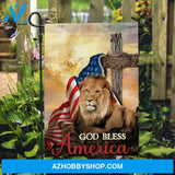 Lion king, Walking with Jesus, US flag painting, God bless America - Jesus Flag