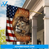 Lion of Judah, American flag, Antique key, Jesus is the key to heaven - Jesus Flag
