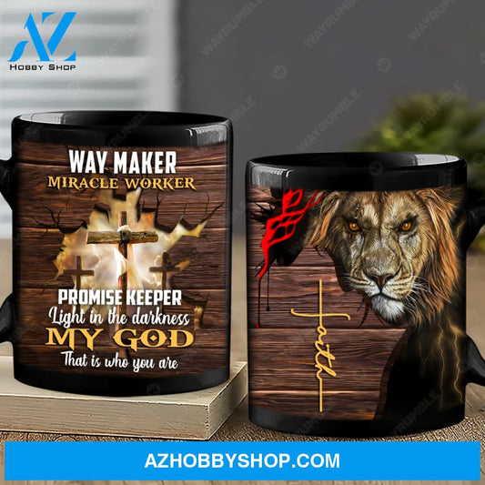 Lion of Judah, Jesus is my savior, Faith - Jesus Black Mug