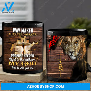 Lion of Judah, Jesus is my savior, Faith - Jesus Black Mug