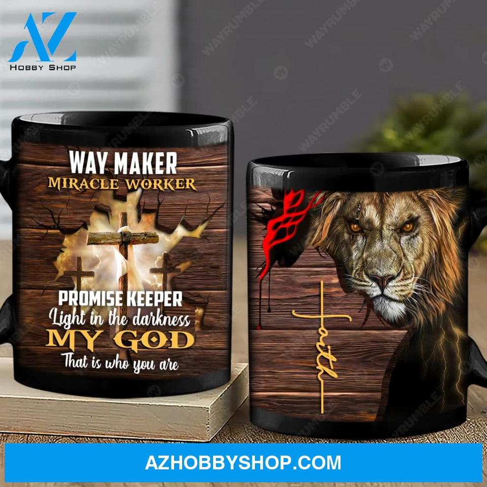 Lion of Judah, Jesus is my savior, Faith - Jesus Black Mug