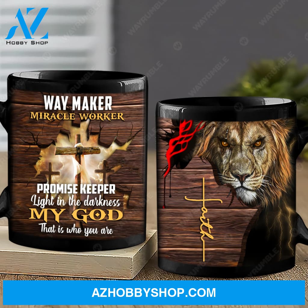 Lion of Judah, Jesus is my savior, Faith - Jesus Black Mug
