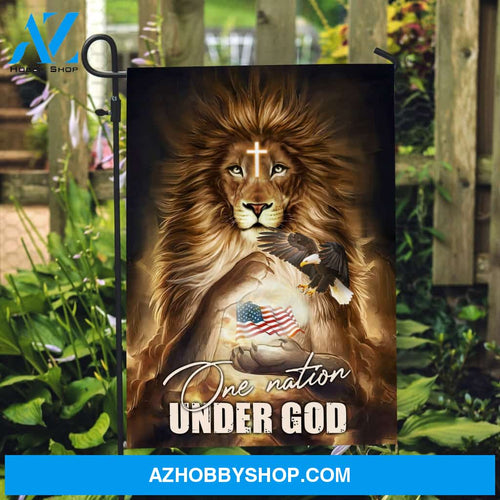 Lion of Judah, One nation under God, - Jesus, US Flag