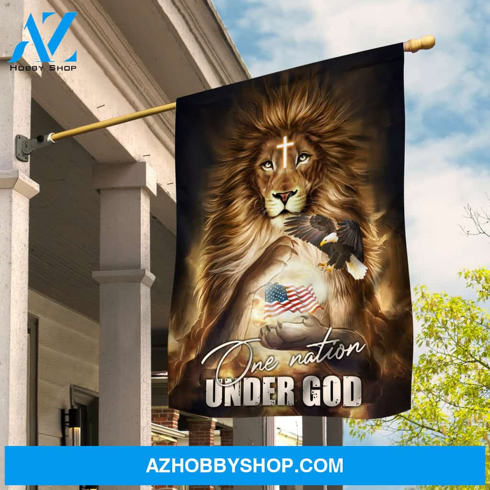 Lion of Judah, One nation under God, - Jesus, US Flag