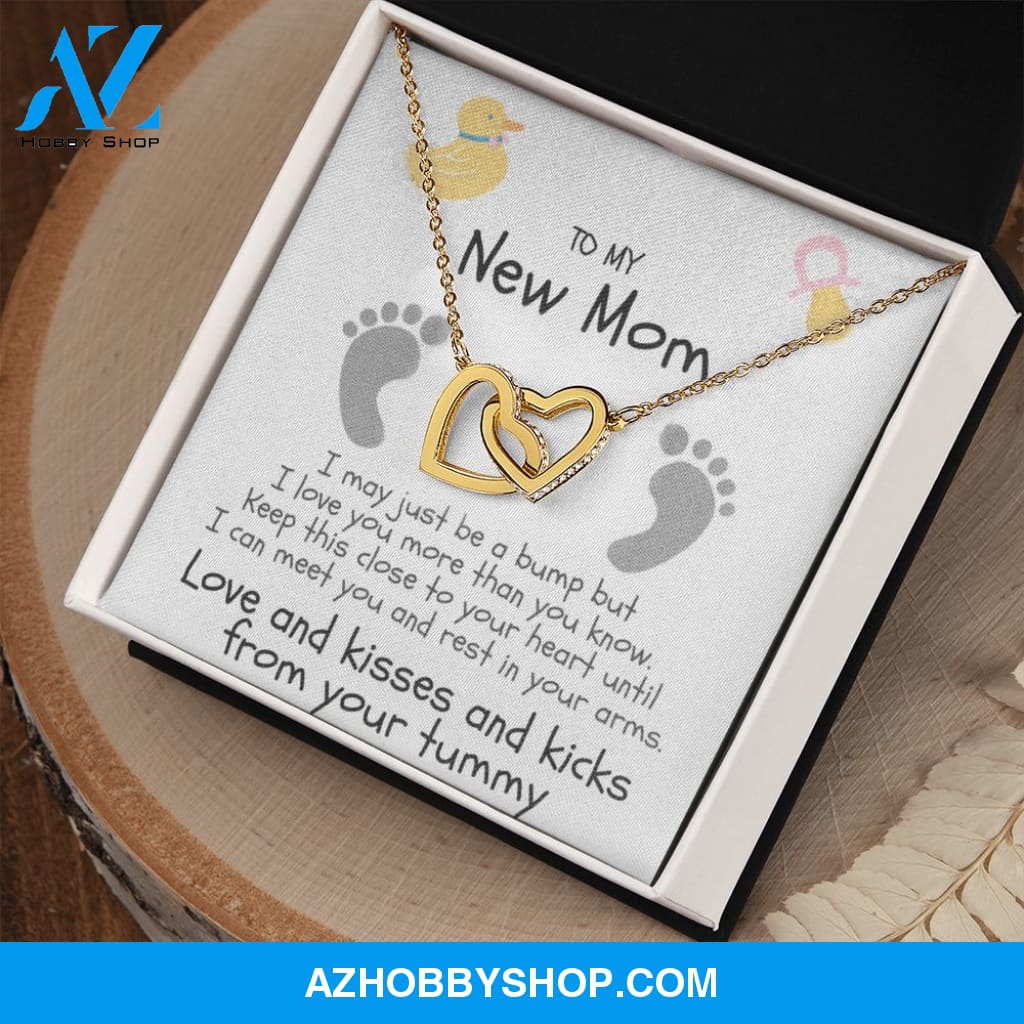 Love And Kisses From Your Tummy Silver Necklace