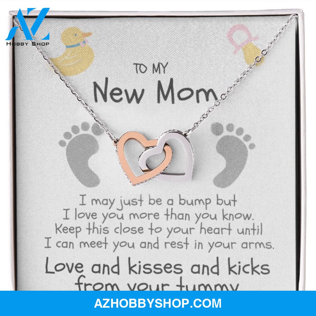 Love And Kisses From Your Tummy Silver Necklace