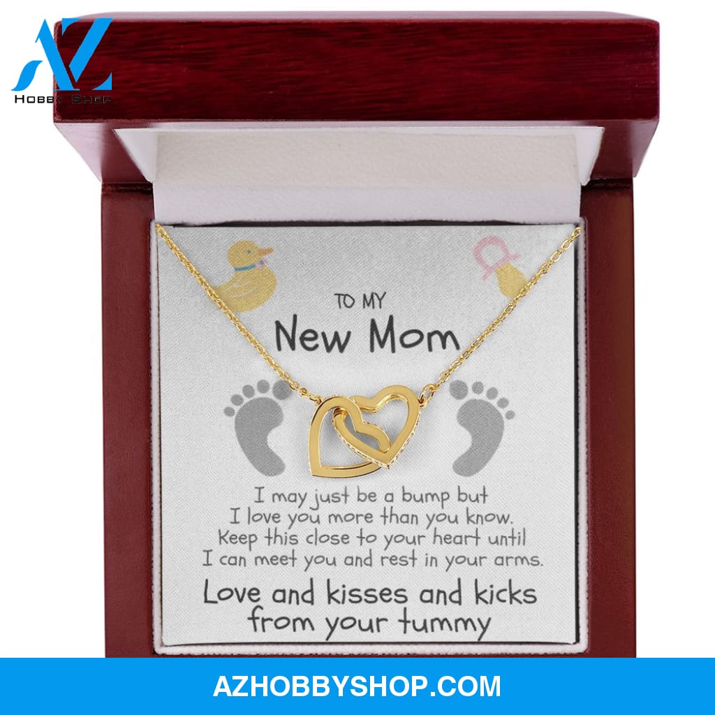 Love And Kisses From Your Tummy Silver Necklace