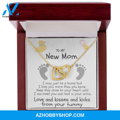 Love And Kisses From Your Tummy Silver Necklace