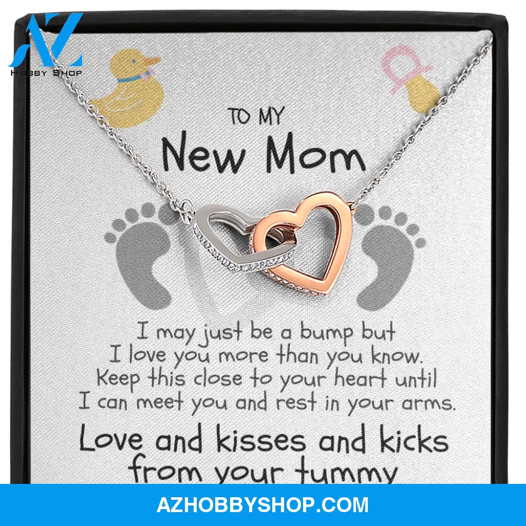 Love And Kisses From Your Tummy Silver Necklace