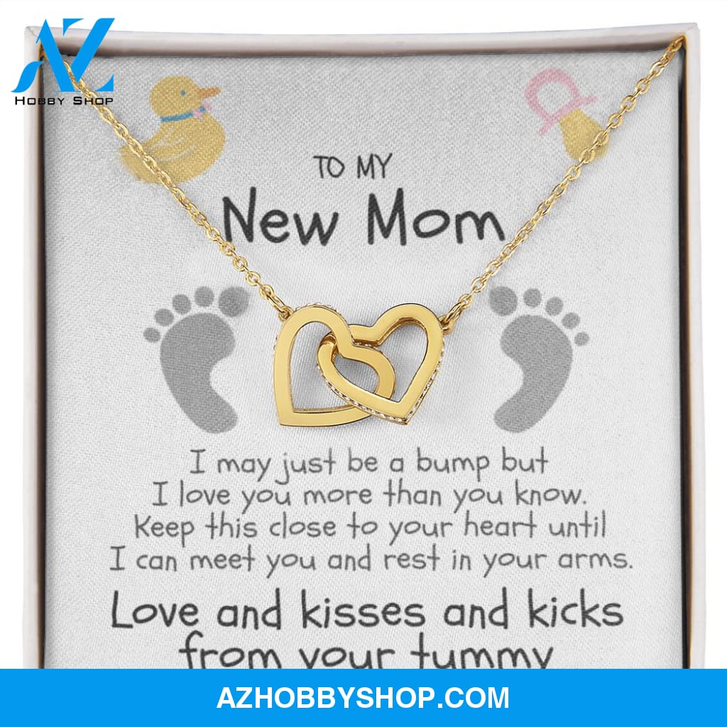 Love And Kisses From Your Tummy Silver Necklace