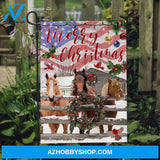 Lovely flag, Watercolor horse, Christmas wreath, US flag, Merry Christmas - Jesus Flag