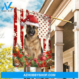 Lovely German Shepherd, Cute dog, American flag, Christmas decoration - Jesus Flag