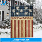 Lovely snowflake, Winter season, Christmas decoration, Tis the season to be jolly - Jesus Flag