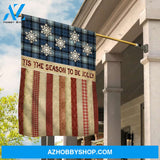 Lovely snowflake, Winter season, Christmas decoration, Tis the season to be jolly - Jesus Flag