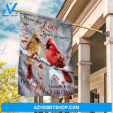 Lucky cardinal, Frozen cranberry, Winter vibe, Those we love don't go away - Heaven Flag