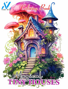 Magical Tiny Houses 30 Pages Printable Coloring Book