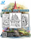 Magical Tiny Houses 30 Pages Printable Coloring Book