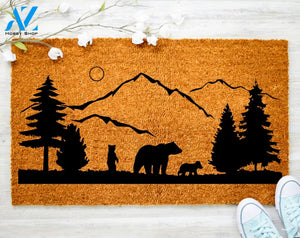 Mama Bear Camping Doormat Forest Mountain Doormat Doormat Housewarming Gift Doormat