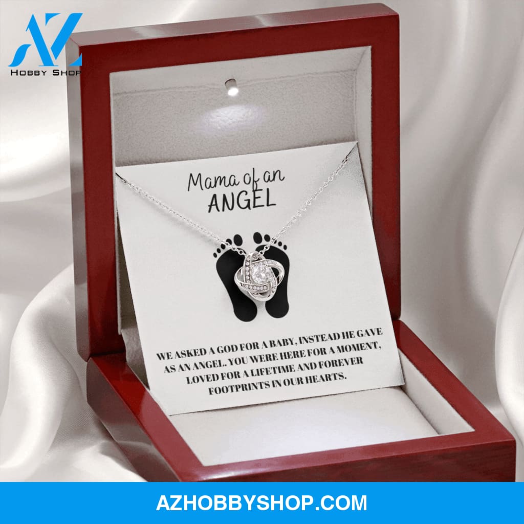 Mama of an Angel - Be Strong - Love Knot Necklace