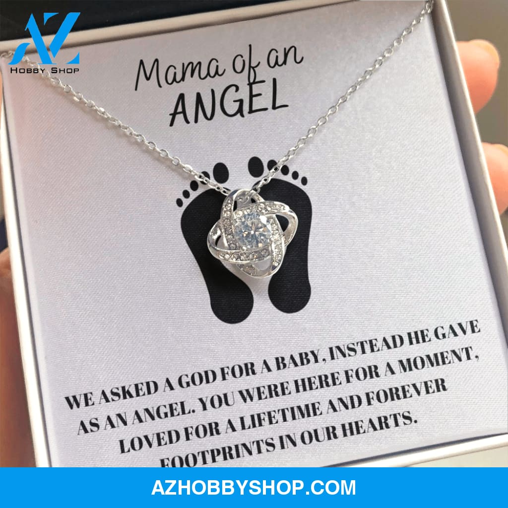 Mama of an Angel - Be Strong - Love Knot Necklace