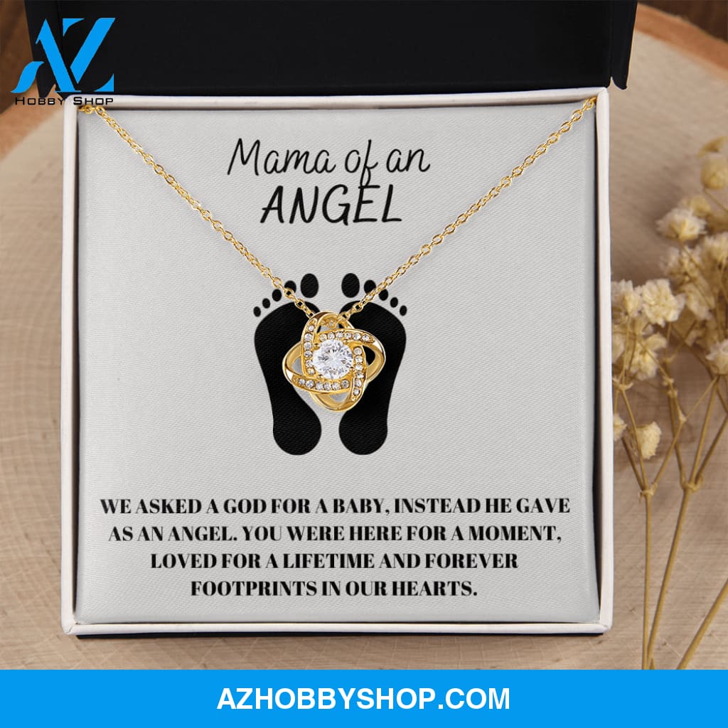 Mama of an Angel - Be Strong - Love Knot Necklace