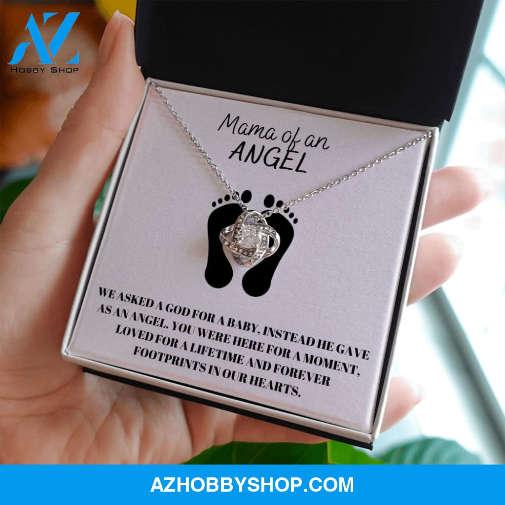 Mama of an Angel - Be Strong - Love Knot Necklace