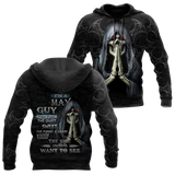 Unisex Hoodie All Over Print Skull Gifts May Guy Skull All Over Printed Unisex Hoodie