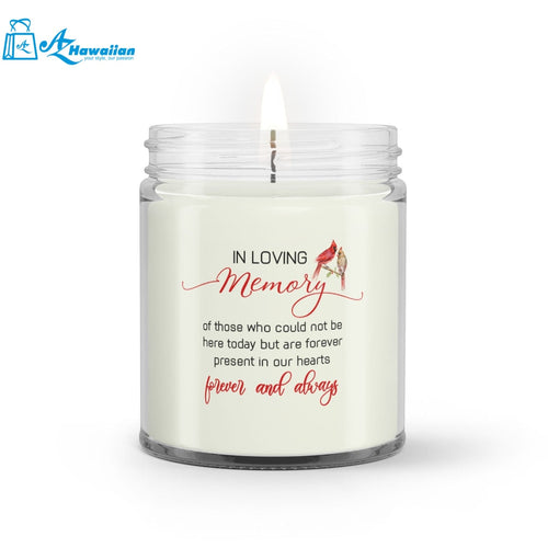 Memorial Candle| In Loving Memory Forever and Always Cardinal Memorial Gift, Soy Wax Candle for Remembrance, Sympathy Gift, Memory Gift