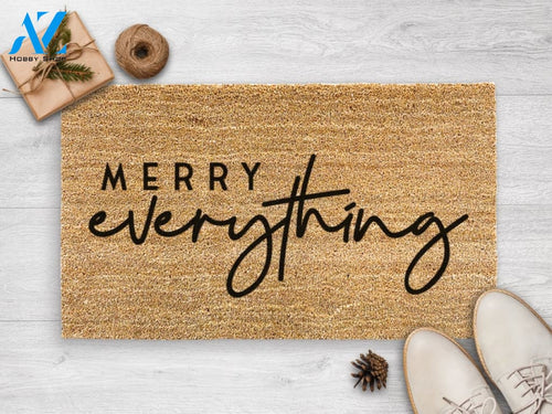 Merry Everything Christmas Doormat - Christmas Door Mat - Holiday Season - Housewarming Gift- Christmas Decor -