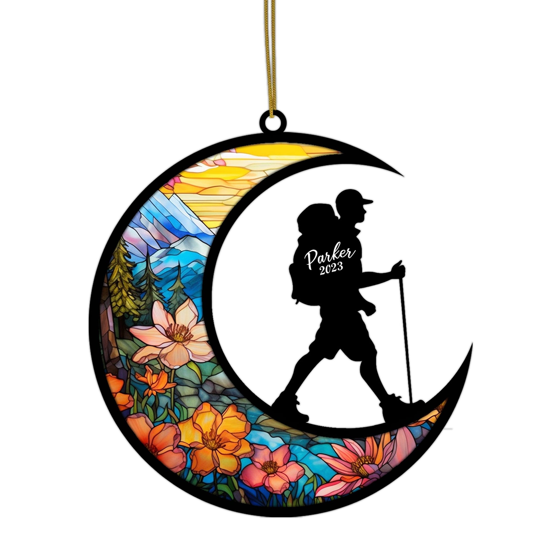 personalized Hiking ornament. Christmas ornaments for your tree this year and enjoy them for years to come as you watch your family grow. Or, give personalized ornaments as gifts to everyone on your list to remind them of special moments from the years gone by. As children grow, grandchildren arrive and new holiday traditions begin, your family, friends and loved ones will cherish the unique history and timeline that custom Christmas ornaments pass down for all to see