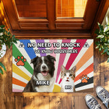 Personalized Retro Pet Doormat – Custom Dog & Cat Photo Mat