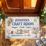 Personalized Craft Room Doormat – Custom Name Sewing Mat