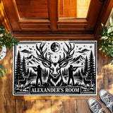 Personalized Deer Hunting Doormat – Custom Hunter Name Mat
