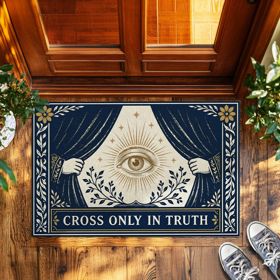 Mystical All-Seeing Eye Doormat – Gothic Truth Welcome Mat