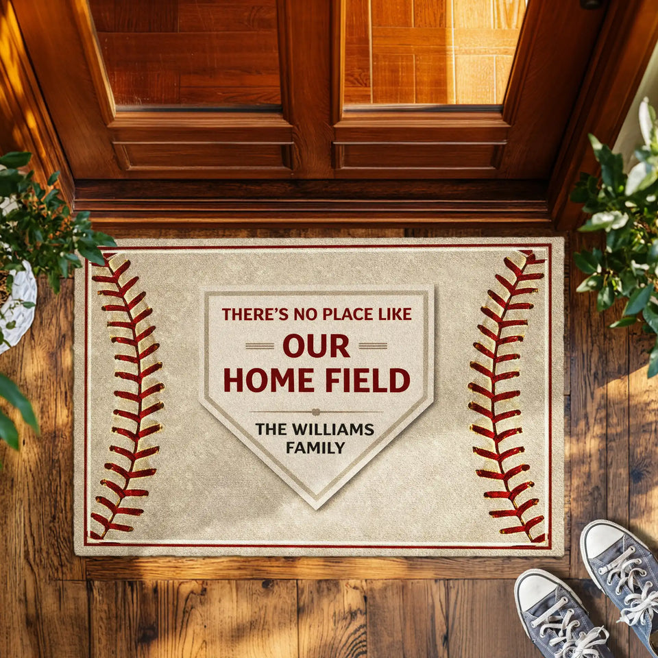 Personalized Baseball Family Doormat – Custom Family Name Mat