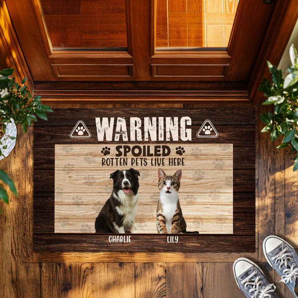 Personalized Pet Photo Doormat – Custom Dog & Cat Welcome Mat