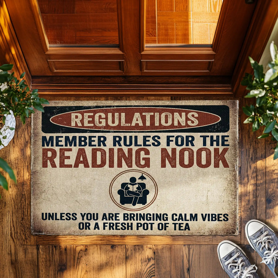 Reading Nook Doormat – Funny Book Lover Welcome Mat