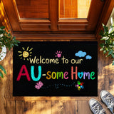 Autism Family Doormat – AU-Some Home Rainbow Welcome Mat