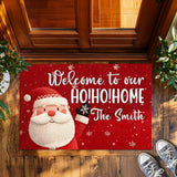Personalized Santa Christmas Doormat – Ho Ho Home Welcome Mat