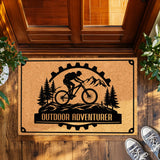 Personalized Mountain Bike Doormat – Custom Text Welcome Ma