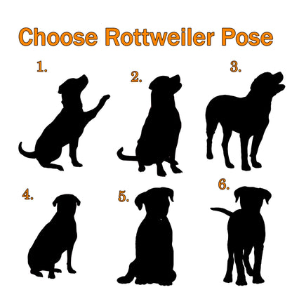 Personalized Rottweiler Dog Memorial Suncatcher, Rottweiler Christmas Ornament with Name Date, Custom Dog Breeds, Pet Loss Stained Glass Light Catcher, Gifts for Dog Lovers Loss of Dog Gift