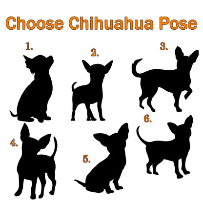 Personalized Chihuahua Dog Memorial Suncatcher, Chihuahua Christmas Ornament with Name Date, Pet Loss Stained Glass Light Catcher, Gifts for Dog Lovers Loss of Dog Sympathy Gift