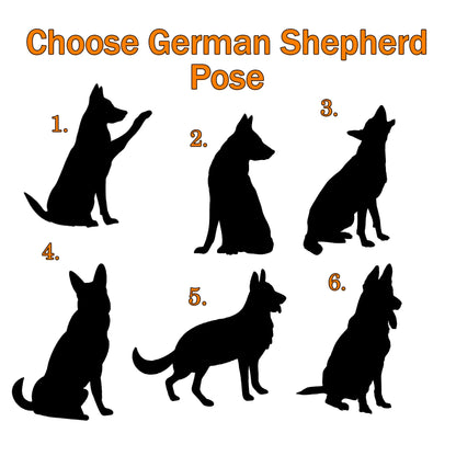 Personalized German Shepherd Dog Memorial Suncatcher, German Shepherd Christmas Ornament with Name, Custom Dog Pose, Pet Loss Stained Catcher, Gifts for Dog Lovers Loss of Dog Sympathy Gift